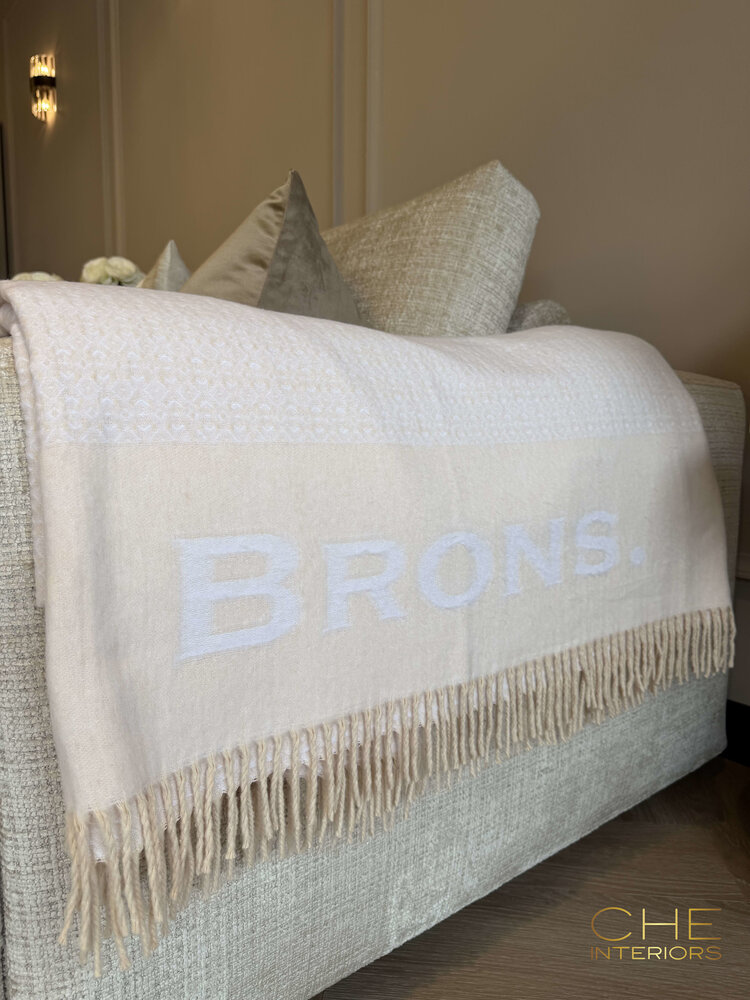 Brons interieur Plaid ecru 130x200 cm