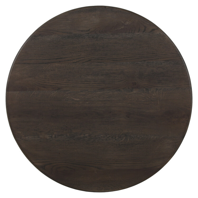 Richmond Interiors Bartafel Harper Smoked Charchoal Eikenhout Marmer Rond