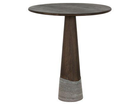 Richmond Interiors Countertafel Harper Smoked Charchoal Eikenhout Marmer Rond