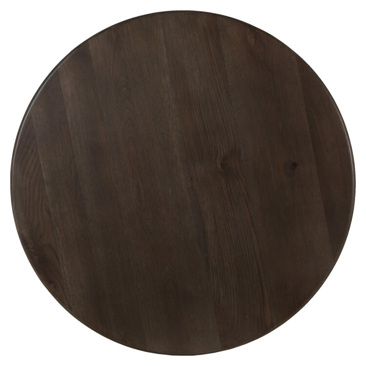 Richmond Interiors Countertafel Harper Smoked Charchoal Eikenhout Marmer Rond