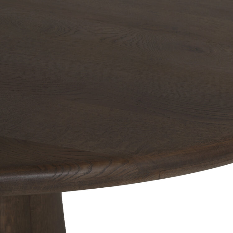 Richmond Interiors Eettafel Harper Smoked Charchoal Eikenhout Marmer Ovaal