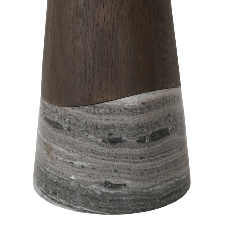 Richmond Interiors Eettafel Harper Smoked Charchoal Eikenhout Marmer Ovaal