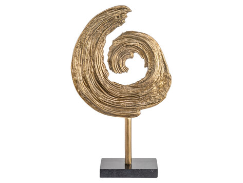 Richmond Interiors Decoratief object Swirl brass antique klein