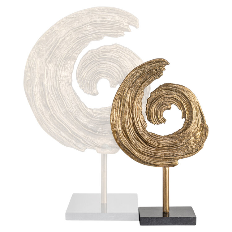 Richmond Interiors Decoratief object Swirl brass antique klein