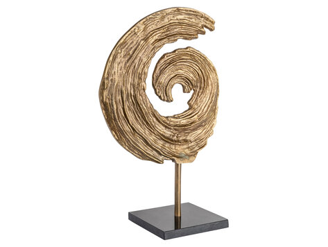 Richmond Interiors Decoratief object Swirl brass antique groot