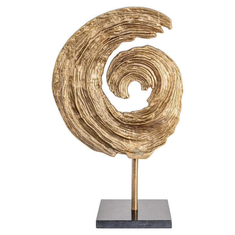 Richmond Interiors Decoratief object Swirl brass antique groot