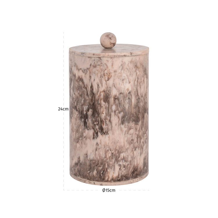 Richmond Interiors Opbergpot Rosaline chocolat brown klein