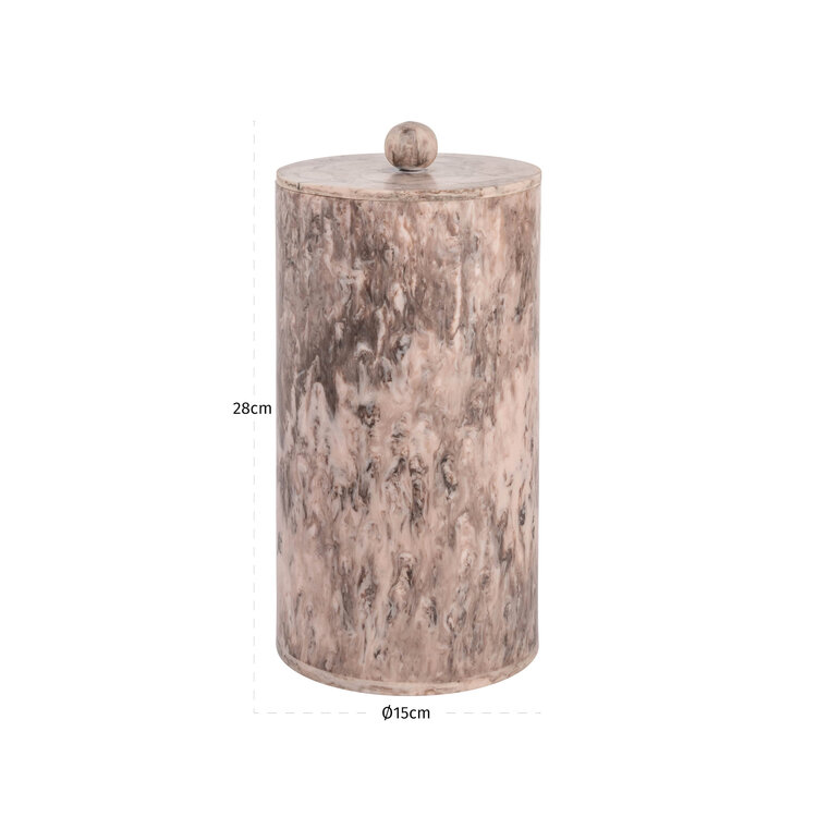 Richmond Interiors Opbergpot Rosaline chocolat brown groot