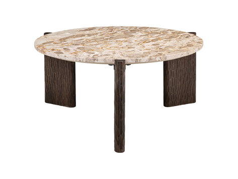 Richmond Interiors Salontafel Kato Natural Marmer Mangohout Rond