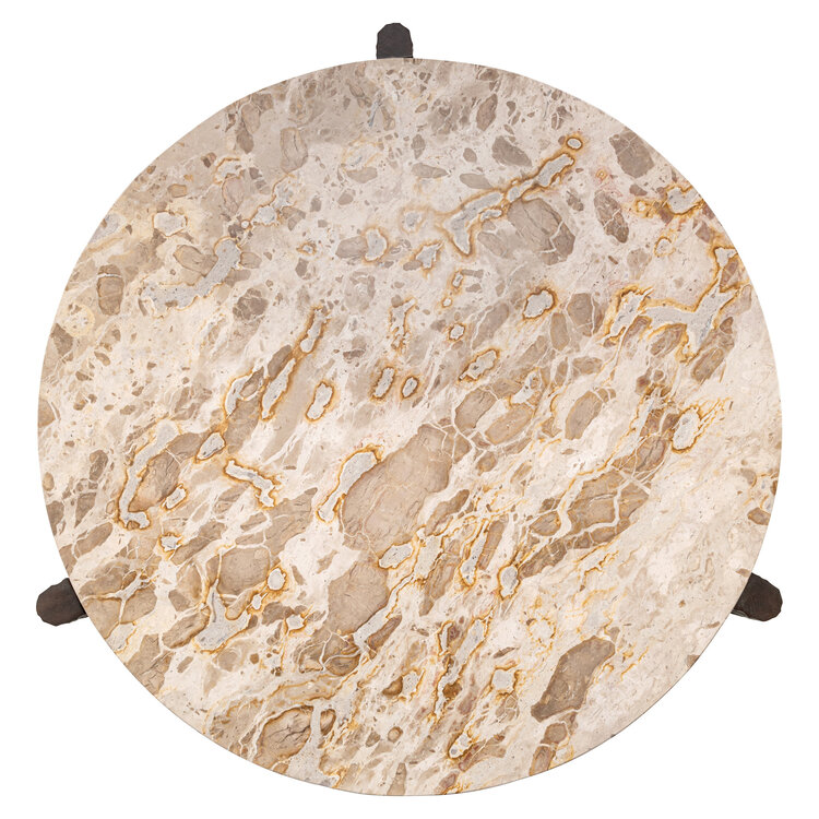 Richmond Interiors Salontafel Kato Natural Marmer Mangohout Rond