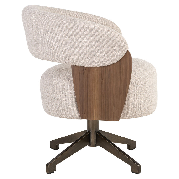 Richmond Interiors Eetkamerstoel Pollux lodge desert walnut draaibaar