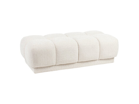 Richmond Interiors Poef voetenbank Noah Beige Blockweave