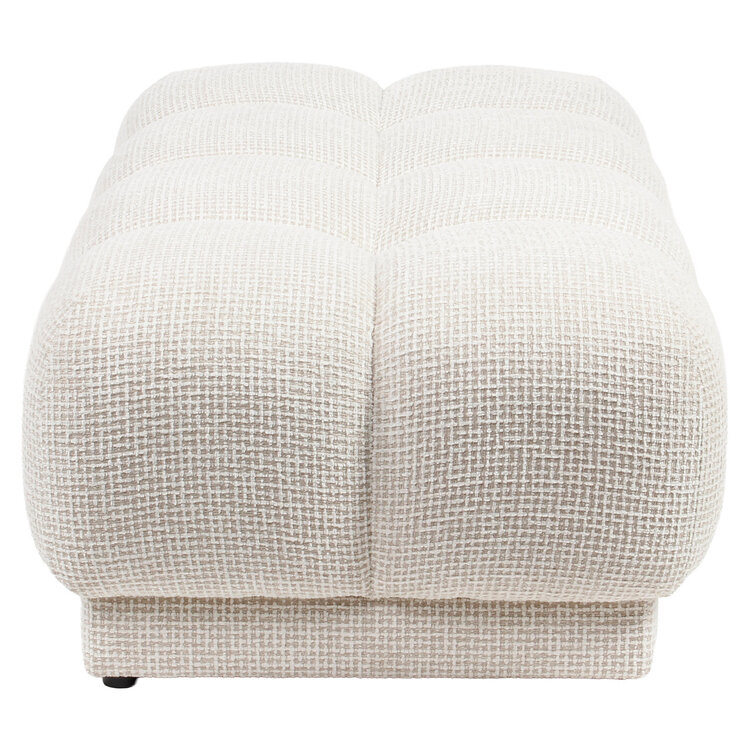 Richmond Interiors Poef voetenbank Noah Beige Blockweave