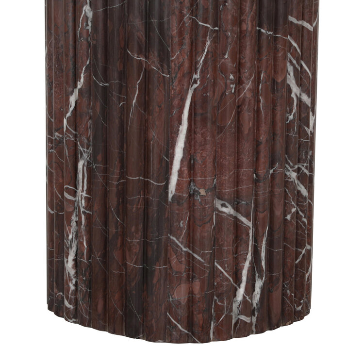 Richmond Interiors Bijzettafel Orchid Burgundy Marmer Ø46 cm rond