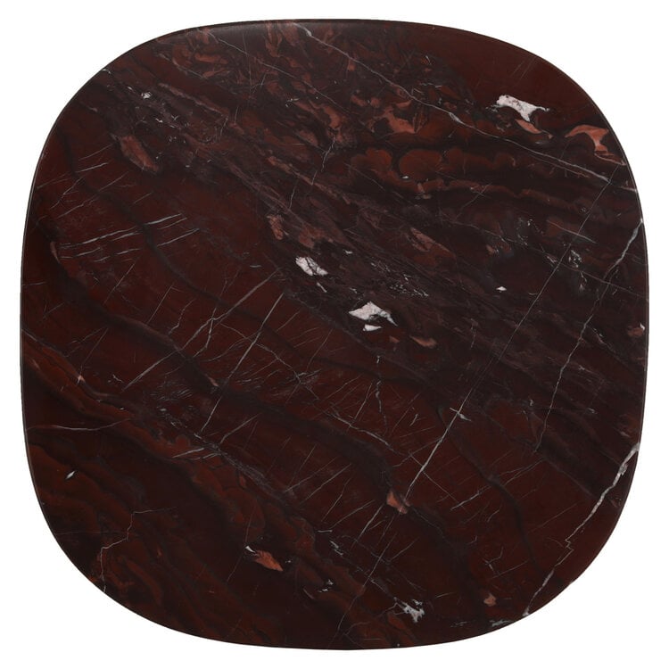 Richmond Interiors Bijzettafel Orchid Burgundy Marmer Ø46 cm rond
