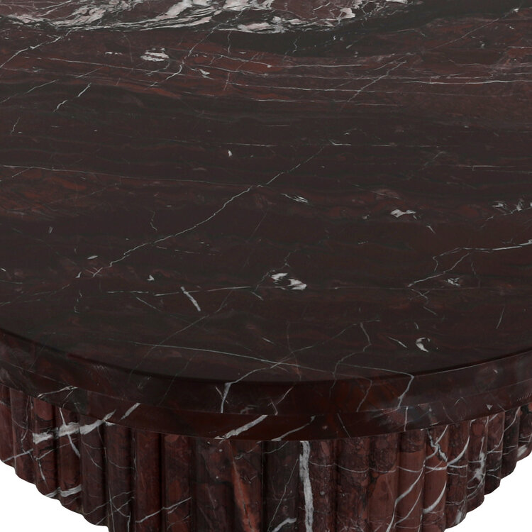 Richmond Interiors Salontafel Orchid Burgundy Marmer Ø90 cm rond