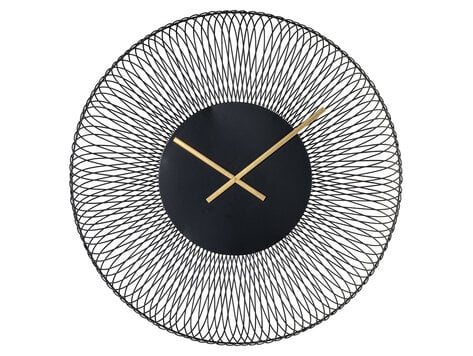 Richmond Interiors Klok Blunt Black Zwart Goud