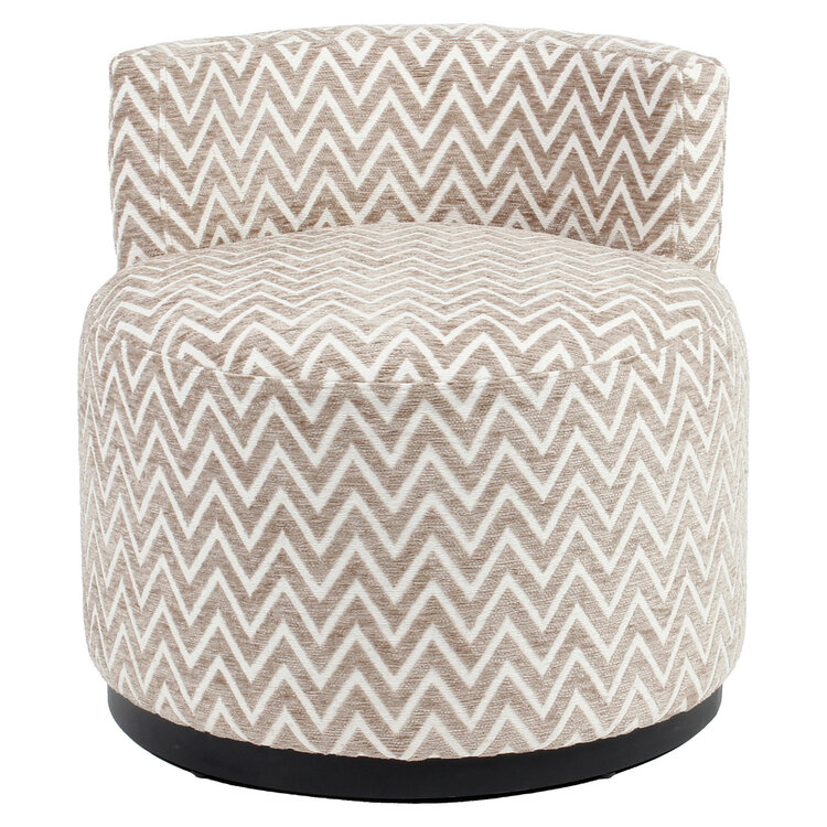 Richmond Interiors Loungestoel Fauteuil Franny Sand Chevron