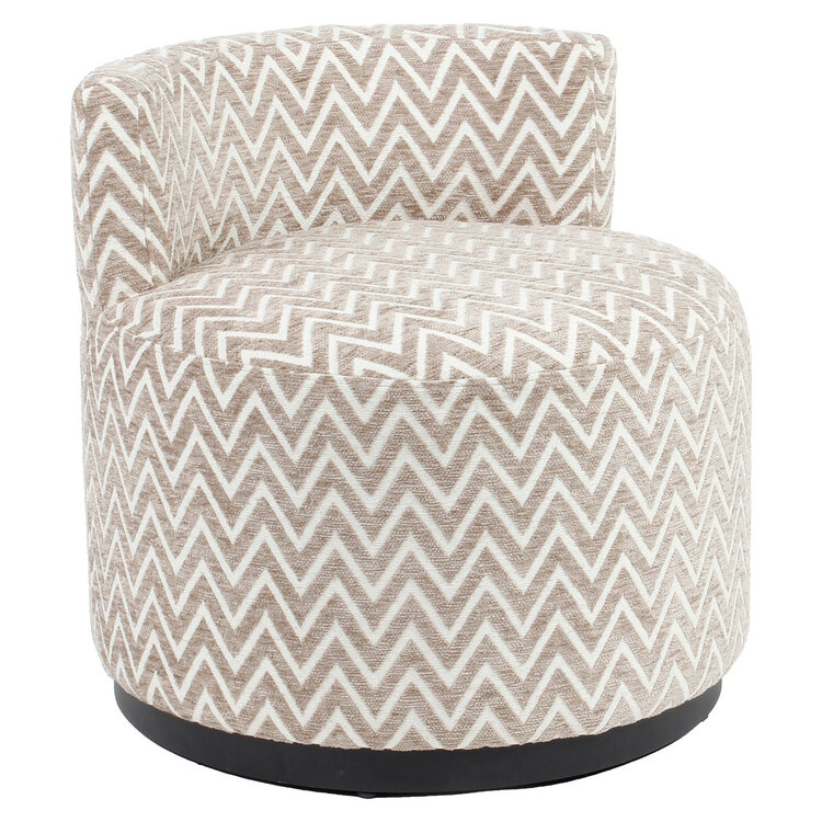 Richmond Interiors Loungestoel Fauteuil Franny Sand Chevron