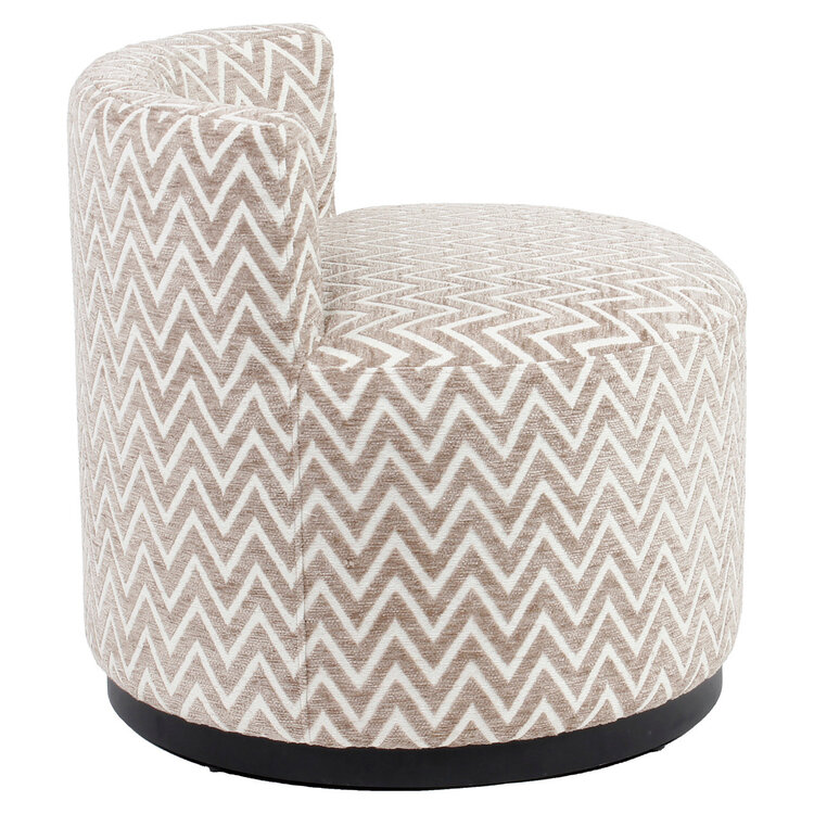 Richmond Interiors Loungestoel Fauteuil Franny Sand Chevron