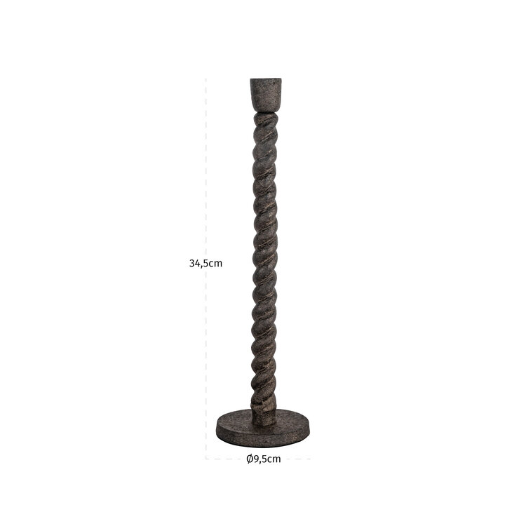 Richmond Interiors Kandelaar Milena Brass Antique Aluminium Groot