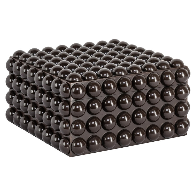 Richmond Interiors Opbergdoos Nyx Dark Brown Groot