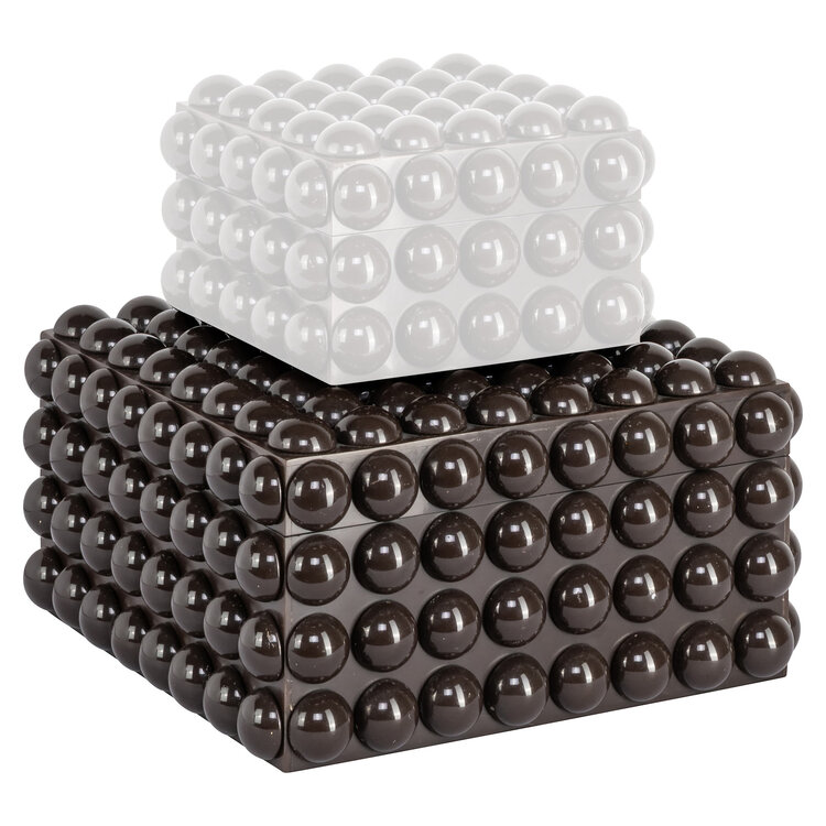 Richmond Interiors Opbergdoos Nyx Dark Brown Groot