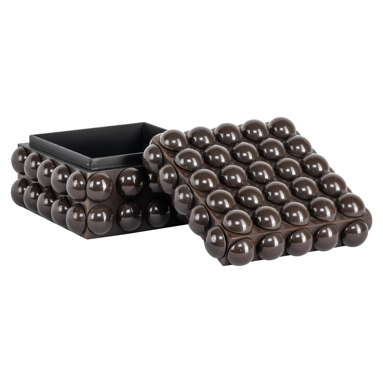Richmond Interiors Opbergdoos Nyx Dark Brown Klein