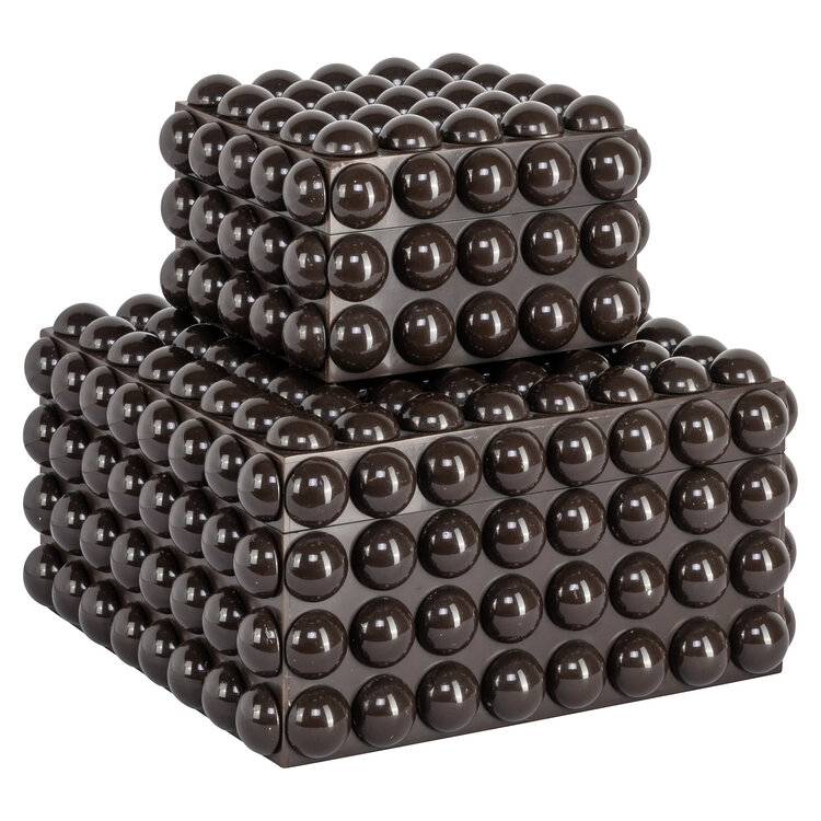 Richmond Interiors Opbergdoos Nyx Dark Brown Klein