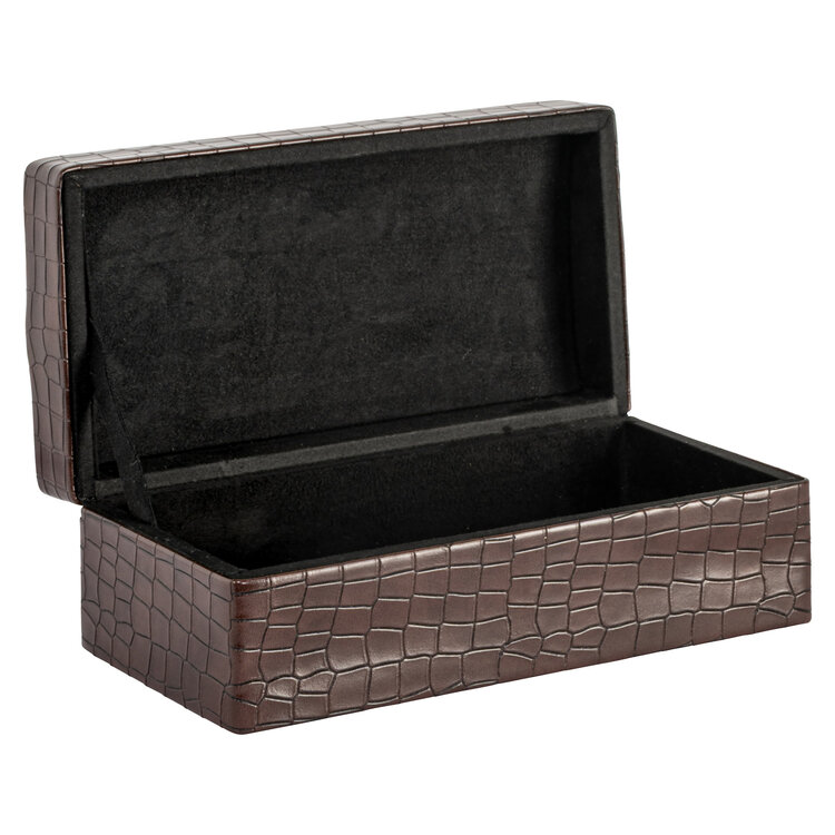 Richmond Interiors Opbergdoos Rex Dark Brown Klein