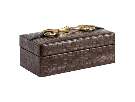 Richmond Interiors Opbergdoos Rex Dark Brown Klein