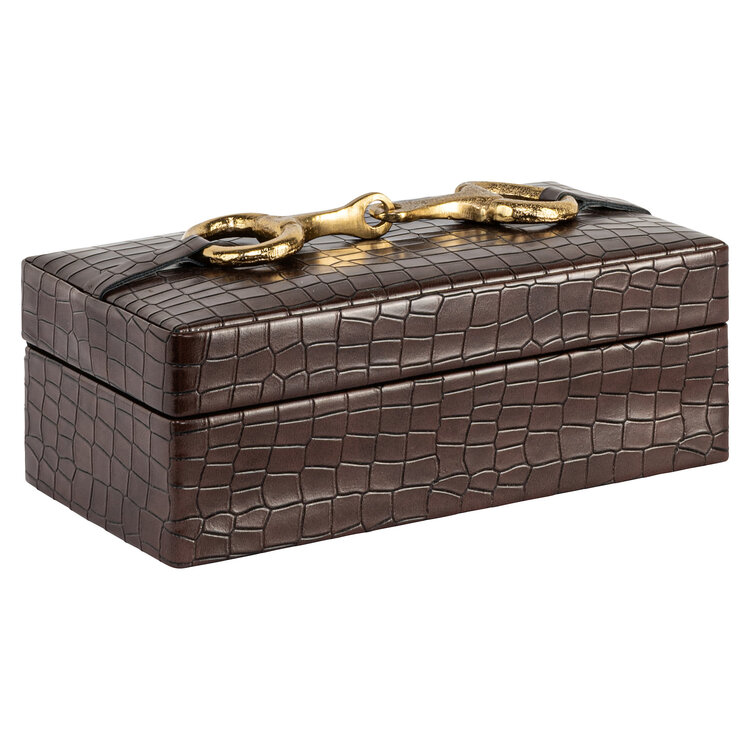 Richmond Interiors Opbergdoos Rex Dark Brown Klein