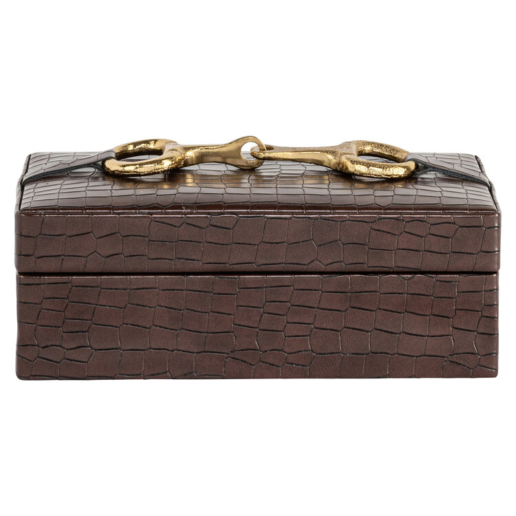 Richmond Interiors Opbergdoos Rex Dark Brown Klein