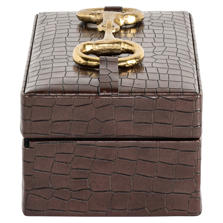 Richmond Interiors Opbergdoos Rex Dark Brown Klein