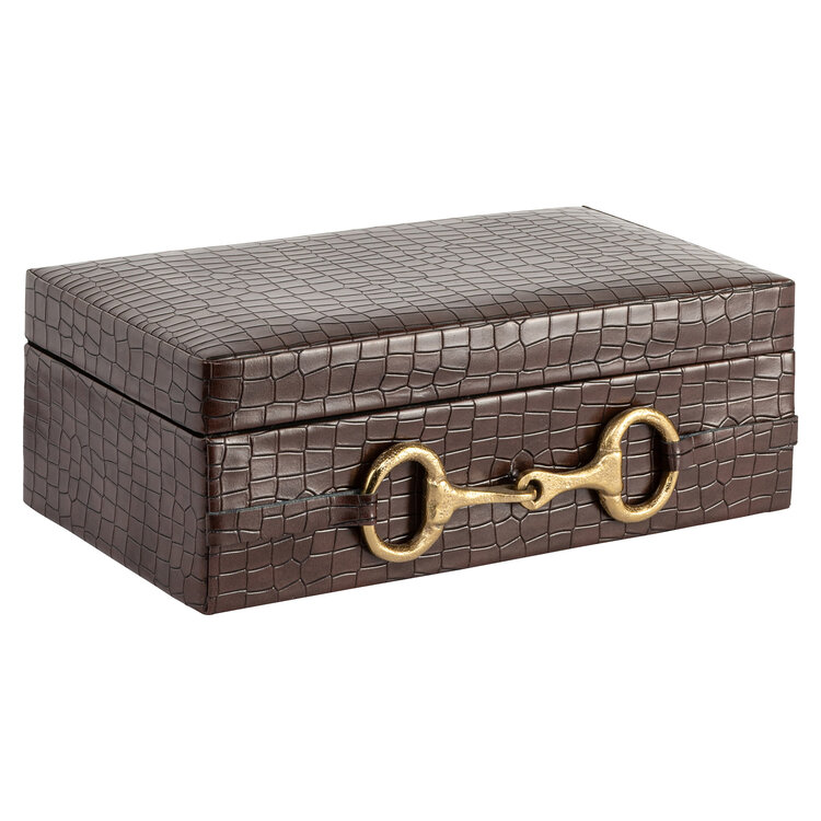 Richmond Interiors Opbergdoos Rex Dark Brown Groot