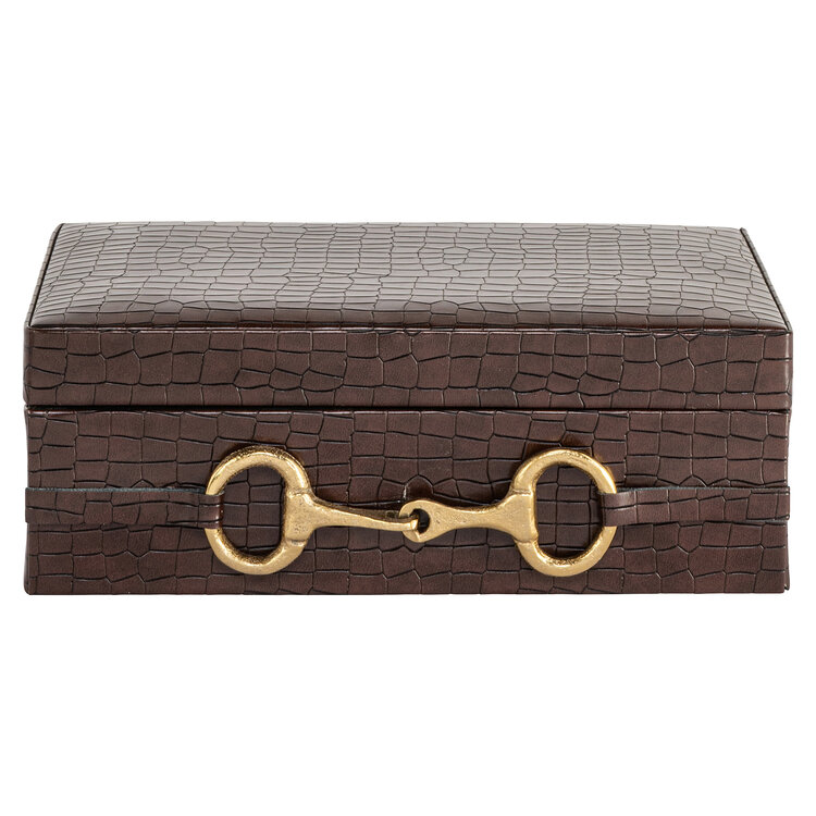 Richmond Interiors Opbergdoos Rex Dark Brown Groot