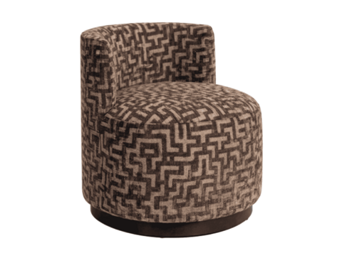 Richmond Interiors Loungestoel Fauteuil Franny Brown Labyrinth