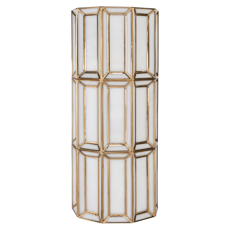 Richmond Interiors Wandlamp Opal Brass Antique