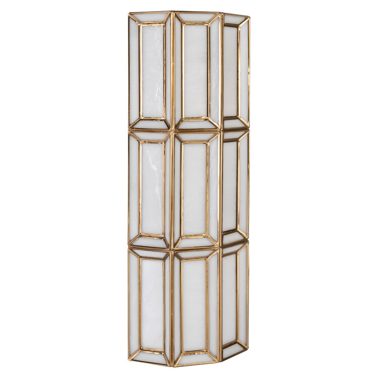 Richmond Interiors Wandlamp Opal Brass Antique