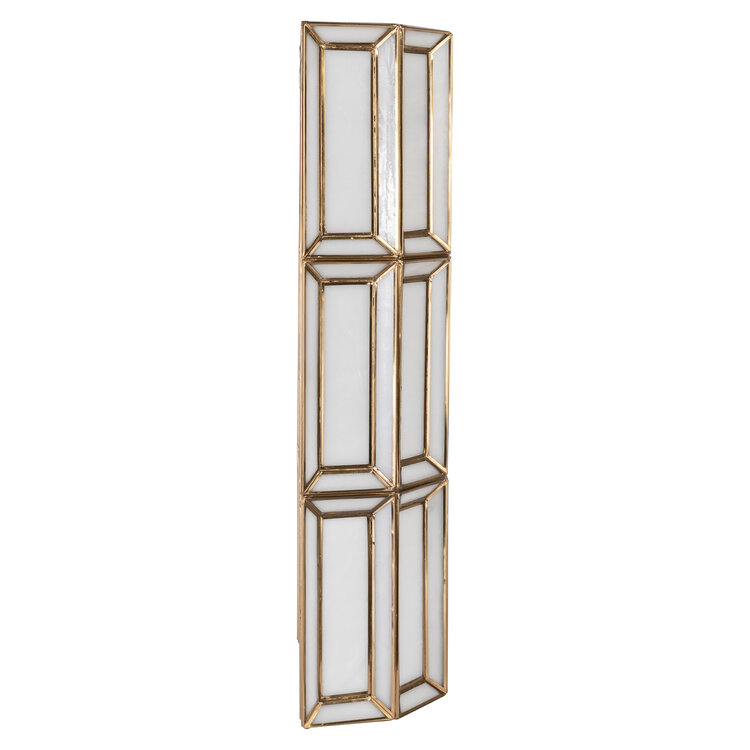 Richmond Interiors Wandlamp Opal Brass Antique