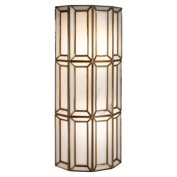 Richmond Interiors Wandlamp Opal Brass Antique