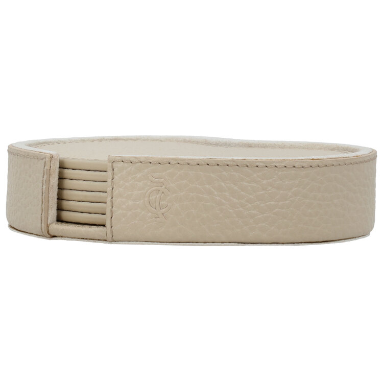 Chamada Onderzetter effen kidney Esther XS set van 6 beige