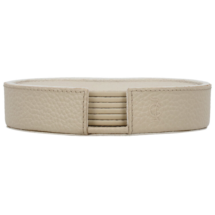 Chamada Onderzetter effen kidney Esther XS set van 6 beige