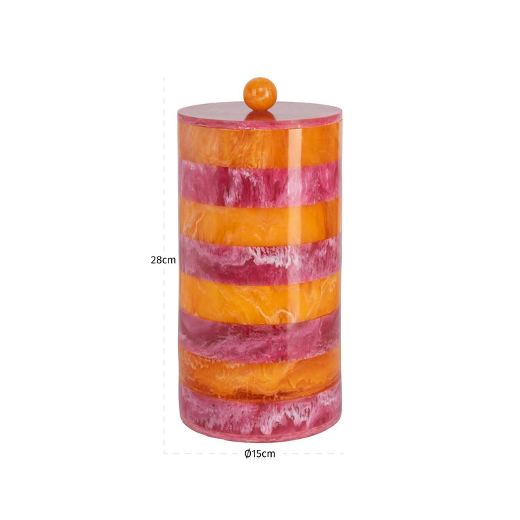Richmond Interiors Opbergpot Lilybelle Pink Orange groot
