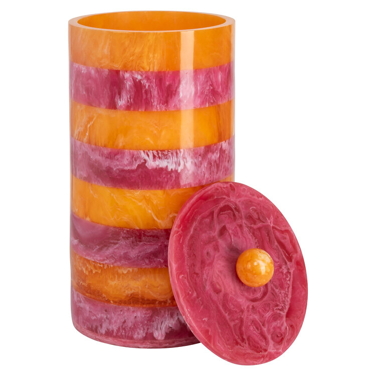 Richmond Interiors Opbergpot Lilybelle Pink Orange groot