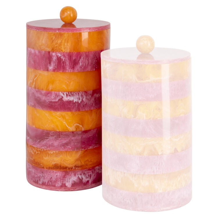 Richmond Interiors Opbergpot Lilybelle Pink Orange groot