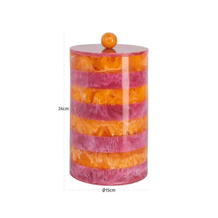 Richmond Interiors Opbergpot Lilybelle Pink Orange klein