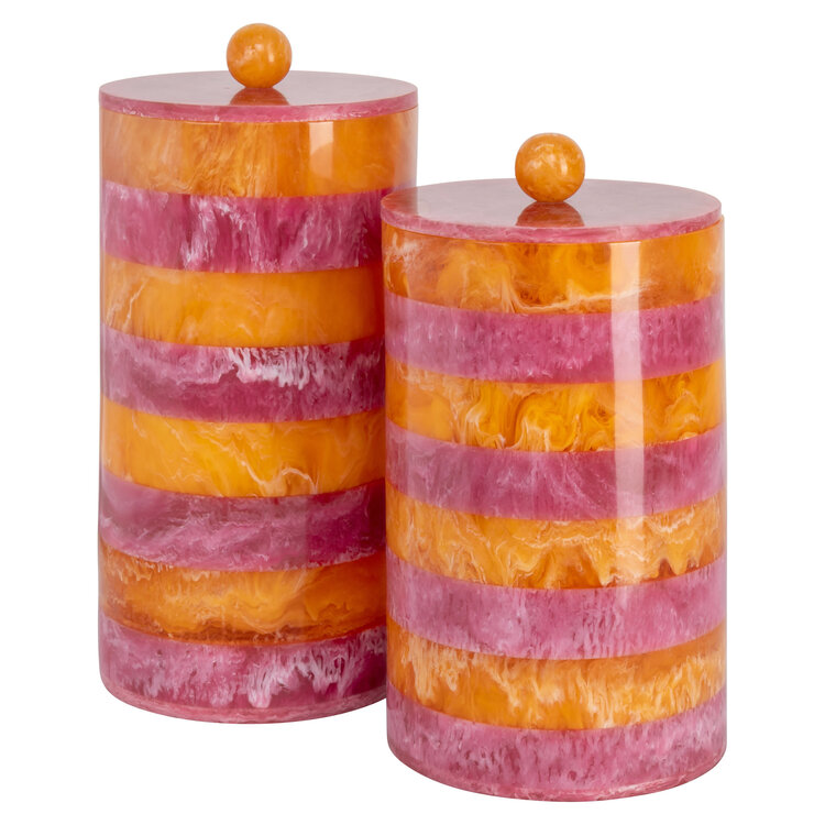 Richmond Interiors Opbergpot Lilybelle Pink Orange klein