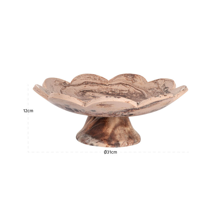 Richmond Interiors Schaal Peony chocolat brown