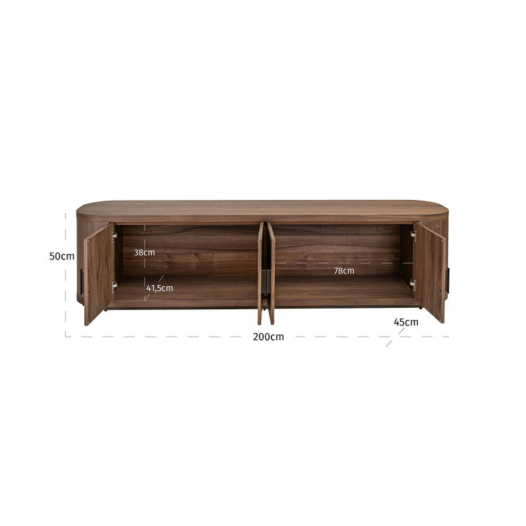 Richmond Interiors TV-meubel Windsor Walnoot Fineer